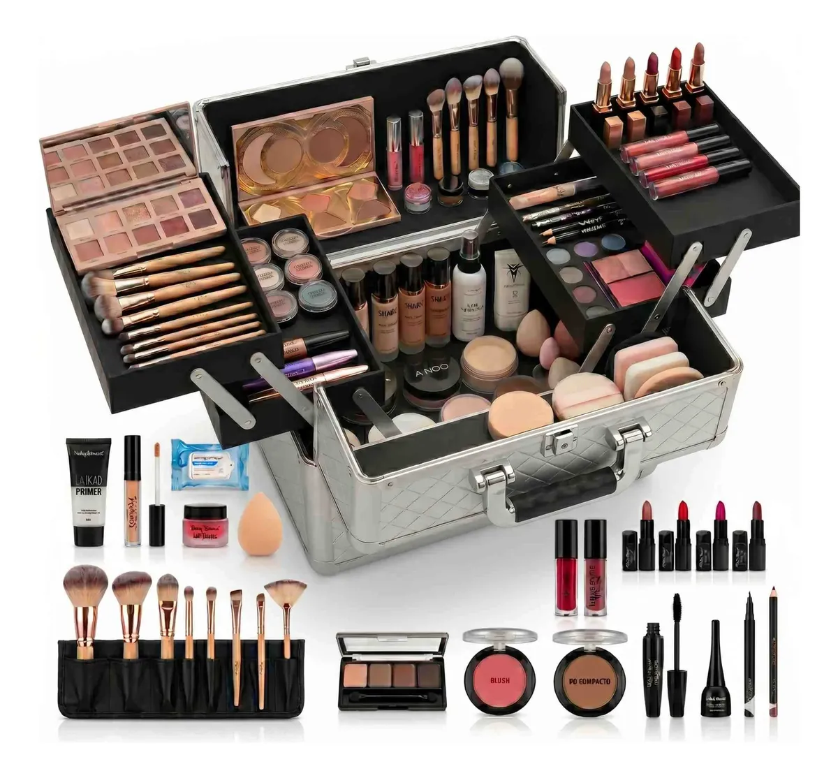 Kit Maleta de Maquiagem Completa Profissional